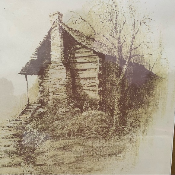 Ben Hampton Framed Print High Splendor 1979 Cabin Trees - Picture 3 of 6